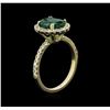 Image 3 : 1.94ct Emerald and Diamond Ring - 14KT Yellow Gold