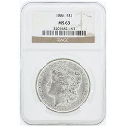 1886 NGC MS63 Morgan Silver Dollar