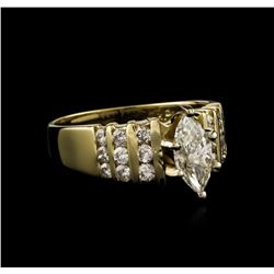 14KT Yellow Gold 0.91ctw Diamond Ring