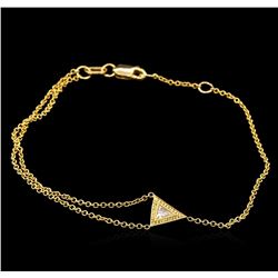 0.15ct Diamond Bracelet - 14KT Yellow Gold