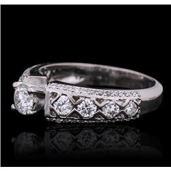 14KT White Gold 1.14ctw Diamond Ring