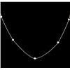 Image 2 : 0.13ctw Diamond Necklace - 14KT White Gold