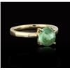 Image 1 : 14KT Yellow Gold 2.36ct Emerald Ring