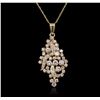 Image 1 : 14KT Yellow Gold 1.00ctw Diamond Pendant With Chain