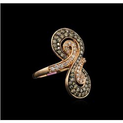1.50ctw Fancy Brown Diamond Ring - 14KT Rose Gold