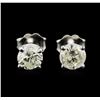 Image 1 : 1.32ctw Diamond Stud Earrings - 14KT White Gold