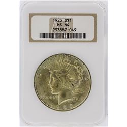 1923 NGC MS64 Peace Silver Dollar