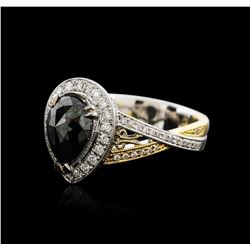 18KT Two-Tone Gold 2.72ctw Black Diamond Ring