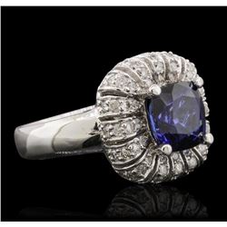 14KT White Gold 2.25ct Tanzanite and Diamond Ring