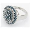 Image 7 : 2.00ctw Blue and White Diamond Ring - 10KT White Gold