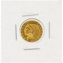 1910 $2.50 CU Indian Head Quarter Eagle Gold Coin