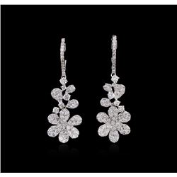 2.71ctw Diamond Earrings - 18KT White Gold