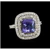 Image 1 : 14KT White Gold 2.93ct Tanzanite and Diamond Ring
