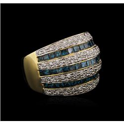 2.41ctw Fancy Blue Diamond Ring - 14KT Yellow Gold