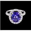Image 3 : 14KT White Gold 3.35ct Tanzanite and Diamond Ring