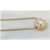 Image 4 : 1.09ct Diamond Pendant With Chain - 14KT Yellow Gold