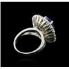 Image 3 : 14KT White Gold 4.20ct Tanzanite and Diamond Ring