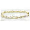 Image 6 : 2.40ctw Tanzanite and Diamond Bracelet - 14KT Yellow Gold