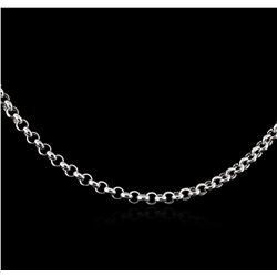 14KT White Gold Circle Link Chain