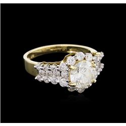 EGL INT Cert 1.63ctw Diamond Ring - 14KT Yellow Gold