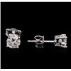 Image 2 : 0.90ctw Diamond Stud Earrings - 14KT White Gold