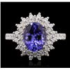 Image 4 : 14KT White and Yellow Gold 2.83ct Tanzanite and Diamond Ring