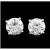 Image 1 : 14KT White Gold 0.81ctw Diamond Stud Earrings