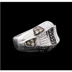 1.25ctw Fancy Multicolor Diamond Ring - 14KT White Gold