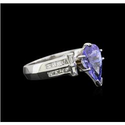 2.75ct Tanzanite and Diamond Ring - Platinum