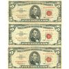 Image 1 : 1963 $5 Red Seal Bill Lot of 3