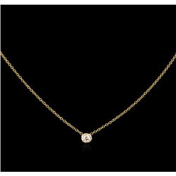 0.09ct Diamond Necklace - 14KT Yellow Gold