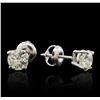 Image 2 : 14KT White Gold 1.03ctw Diamond Solitaire Earrings