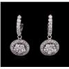 Image 1 : 14KT White Gold 3.26ctw Diamond Earrings