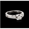 Image 1 : 14KT White Gold 0.93ctw Diamond Ring