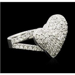 14KT White Gold 1.01ctw Diamond Ring