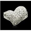 Image 2 : 14KT White Gold 1.01ctw Diamond Ring