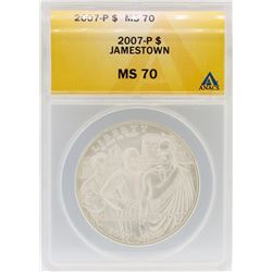 2007-P ANACS MS70 Jamestown Silver Dollar