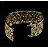 Image 3 : GIA Cert 27.39ctw Fancy Color Diamond Bracelet - 18KT Two-Tone Gold