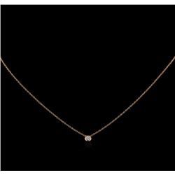 0.09ct Diamond Necklace - 14KT Rose Gold