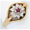 Image 8 : 0.07ct Ruby and Diamond Ring - 14KT Yellow Gold