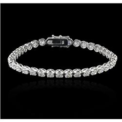 14KT White Gold 6.72ctw Diamond Tennis Bracelet