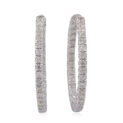 14KT White Gold 1.75ctw Diamond Earrings