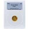 Image 1 : 1991 PCGS MS69 $5 American Eagle Gold Bullion Coin
