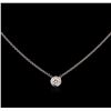 Image 1 : 0.25ct Diamond Necklace - 14KT White Gold