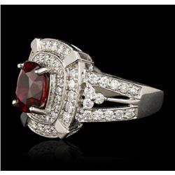 14KT White Gold 2.67ct Spinel and Diamond Ring