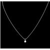 Image 2 : 0.25ct Diamond Pendant With Chain - 14KT White Gold