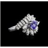 Image 1 : Platinum 1.07ct Tanzanite and Diamond Ring