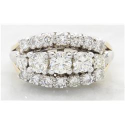 1.45ctw Diamond Ring - 14KT Two-Tone Gold