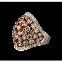 14KT Two-Tone Gold 3.97ctw Diamond Ring