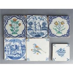 A set of 21 TILES, partly from France, partly, A set of 21 TILES, partly from France, partly fr...